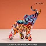 Nordic Creative Nordic Creativity Wall Street Resin Bull Figurine Cattle OX Statue Home Decorations Bull Art Desktop Decor Sculp