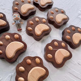 3D Cute Bear Paw Shaped Watercolor Packaging Box Walnut Wood Material Cat Claw Ornament Splitting Wooden Boxes