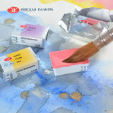 AOOKMIYA Russian White Nights Macaron Color Solid Full Block Watercolor Master Artist-level Refill Watercolor Paint Painting Art Supplies