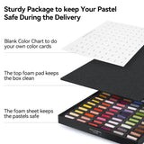 Paul Rubens Professional Soft Pastels, Handmade 96 Vibrant Colors Chalk Pastels Smooth and High Adhesion for Painting, Drawing