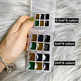 AOOKMIYA Schmincke College-level Layered 6-color Watercolor Paint Texture Painting Precipitation Color Sub-pack Acuarela Art Supplies