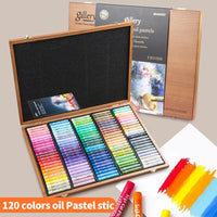 AOOKMIYA ART+ Creative Gifts MUNGYO Artist Oil Pastel Set 72/120Colors Soft Wooden Box Crayon Artist/Master Grade Graffiti Painting Art Drawing Supplies