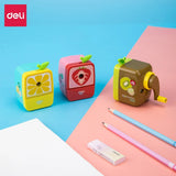 Deli 1pcs Rotary Pencil Sharpener Kawaii Pencil Cutter Cute Sharpener Knife For School Accessories Office School Stationery