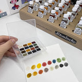 AOOKMIYA 2024 New Schmincke Natural Series Organic Pigments 16 Color Artist Grade Watercolor Packing 0.3/0.5/1ML Portable Art Supplies
