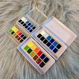 AOOKMIYA Schmincke Master Watercolor Paint Packing 12 Colors Seascape Marine Plant Artist Painting Portable Paint Box Art Supplies