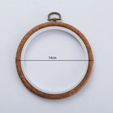 AOOKMIYA Imitated Wood Round,Oval Different Size Decorative Cross Stitch Hoop Ring Frame Embroidery Frame Circle Hanging Arts Ornament