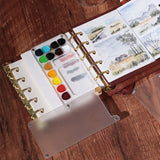 AOOKMIYA Portable Watercolor Palette Empty Acrylic Loose-leaf Paint Box with Cover Artist Accessories Travel Painting Art Supplies