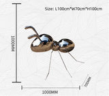 Ant stainless steel outdoor garden lawn square Animal park hotel lobby water feature sculpture ornament