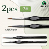 AOOKMIYA Marie's 2pcs Fine Micro Paint Brush,11 Sizes Detail Paintbrushes for Number Painting,Acrylic,Craft,Mini Figure,Rock for Artists