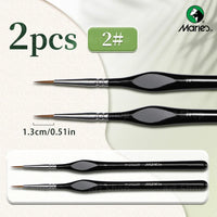 AOOKMIYA Marie's 2pcs Fine Micro Paint Brush,11 Sizes Detail Paintbrushes for Number Painting,Acrylic,Craft,Mini Figure,Rock for Artists