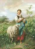 AOOKMIYA Little Shepherdess Sewing Top Quality Crafts Needlework Embroidery DIY Cross Stitch Kits Art 14CT 18CT 16CT Unprinted Handmade
