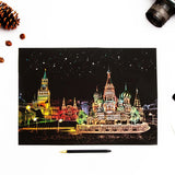Colorful City Series City Night Scene Scratch Paintings Landscape Scratch Paintings Around the World Creative Birthday Gifts