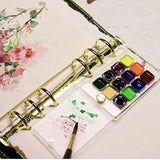 A9 First Layer Cowhide Notepad Three-ring Mini Loose-leaf Handbook Notebook  Craft Supplies  Vintage Stationery School Supplies