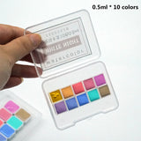 AOOKMIYA Russian White Night Artist Macaron 10-color Watercolor Paint Candy Color Small Fresh Watercolor Sub-packaging Art Supplies