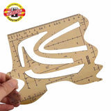 Czech Cool Joy Mathematical Function Template Ruler Design Drawing Multi Functional Digital Template Clear Scale Arc Design