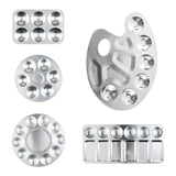 Metal Hand Drawn Watercolor Palette 6/10/12 Wells Circular/Rectangular Painting Color Palette Mixing Paint Tray Art Supplies