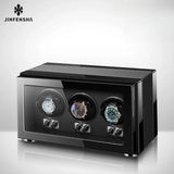 Wooden Watch Winder Box Storage Automatic Rotating Watch Box 9 Slots Led Shaker Luxury Inner Cortex Organizer Tray Holiday Gifts