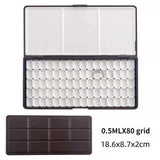 AOOKMIYA Empty Palette Watercolor Pigment Plastic Packaging Box 24/48 Grid Watercolor Storage Box Student Paint Pallet Art Supplies