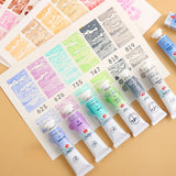 AOOKMIYA Russian White Night Macaron Watercolor Pigment Original 10ML Tube Artist Grade Candy Color Watercolor Paint Art Supplies