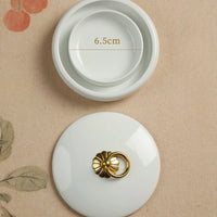 AOOKMIYA Ceramic Palette with Lid Chinese Calligraphy Ink Disk Easy Clean Anti-Drying Moisturizing Paint Artist's Art Supplies