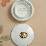 AOOKMIYA Ceramic Palette with Lid Chinese Calligraphy Ink Disk Easy Clean Anti-Drying Moisturizing Paint Artist's Art Supplies