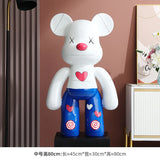 AOOKMIYA ART+ Creative Gifts Luxury Floor Standing Bear Ornament Sculpture Creative Luxury Living Room Decoration Ornament Decoration Sofa TV Cabinet