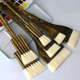 Wool brushes Wide watercolor brushes Primer brushes Board brushes for students Paint base brushes for art students