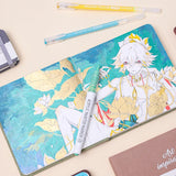 AOOKMIYA New Cotton Pulp Watercolor Book 300g Thick Fabric Cover Travel Portable Painting Notebook Sketchbooks Art Supplies