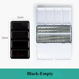 AOOKMIYA Large Empty Metal Watercolor Tin Palette 28/48 Grid Portable Solid Pigment Storage Box Portable Sketching Student Art Supplies