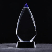 AOOKMIYA Customized Transparent Crystal Trophy, Five-Star, Creative Awards Ceremony, Competition Event, Craft Gift, Home Decorations, 1Pc