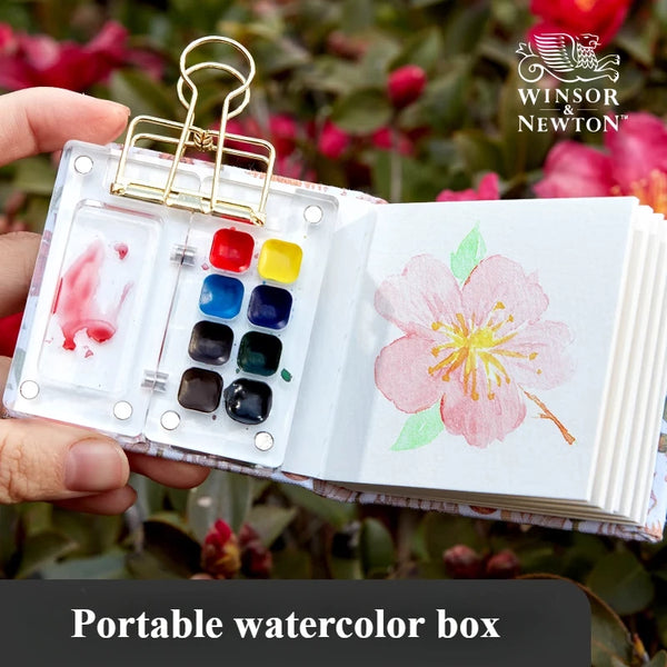 AOOKMIYA 8/15 Color Portable Acrylic Watercolor Paint Box Windsor & Newton Cotman Watercolor Travel Sketch Student Painting Supplies  AOOKMIYA.COM