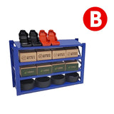 1:18 Scale Garage Diorama Tool Cabinet Set - Advanced DIY Assembly Display Model for Collectors, pvc & Metal Car Workshop Scene