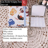 AOOKMIYA Empty Portable Watercolor Palette 12-grid Paint Box Mini Keychain Iron Box Paint Tray Student Travel Painting Art Supplies