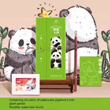 National Style Watercolor Coating Set Watercolor Pigment Filling Book Antique Mini Handbook Painting Decompression