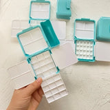 AOOKMIYA Portable Travel Watercolor Paint Box with Palette and Bucket Foldable Student Outing Sketching Painting Art Supplies