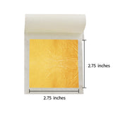 AOOKMIYA 100PCS 24K Gold Leaf Gold Foil Sheets for Decoration Arts Crafts Paper Home Real Gold Foil Gilding Paper
