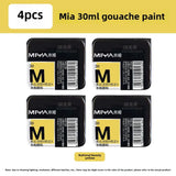 MIYA HIMI Jelly Pigment Single 30ml Gouache Pigment 56 Colors Beginners Try Supplement Replacement Training Art Gouache Pigment