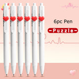 Cute NUSIGN Gel Pens Anti-Fatigue Grip Prevents Stains Black Ink ECO Letter Spelling DIY Pen Students Back to School Stationery