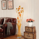 SOURA Nordic Red Floor Lamp Modern Art Flower Living Room Sofa Bedroom  Wedding LED Originality Decorative Standing Light