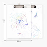 Starry Sky Series Writing Board Clip Kids Stationery A4 Paper Acrylic Pad Splint Transparent Feather Clipboard School Supplies
