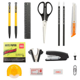 AOOKMIYA Deli High Quality Stationery Office Suit 3 Spec Large Capacity Compartments Desk Stationery Set Pen Holder For School Supplies