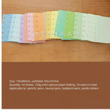 Yimole Design Colored Loose Leaf Inner Page Two Fold Replacement Core A8A7A6 Hand Ledger Student Notebook