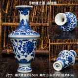 Hand-painted Blue and White Porcelain Bottle, Ceramic Ornament, Mini Vase, Appreciation Bottle, Gift