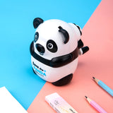 Deli Rotary pencil Sharpener Cutter Cute Child Gift Kids Sharpener Knife Smooth Panda Sharpening School Accessories Stationery