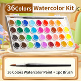 AOOKMIYA Marie's Watercolor Paint Set in 12/16/28/36 Colors with a Paint Brush for Painting,Writing for Adults, Artists, Students