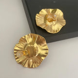 Holiday popular brand retro style jewelry women's large round flowers exaggerated exquisite ear clips popular party accessories