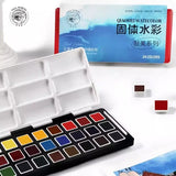 AOOKMIYA Paul Rubens Qiaomei Solid Watercolor Paint Set 24 Colors Professional Water Color With Palette for Painting Artist Art Supplies  AOOKMIYA.COM