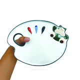 AOOKMIYA Ceramic Palette Handheld Watercolor Gouache Special Palette Easy To Clean Porcelain Plate Paint Plate Painting Art Supplies