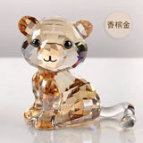 Crystal Dog Figurine for Birthday Gifts Chinese Zodiac Animal Art Craft Lucky Fortune Desktop Decor for Home Office Display