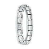 Hapiship New Women's Jewelry 9mm Width Itanlian Elastic Charm Bracelet Fashion Stainless Steel Bangle ST-